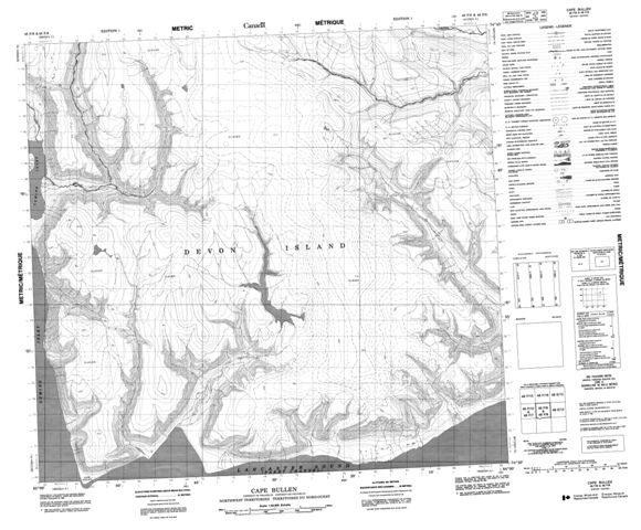 Cape Bullen Topographic map 048F09 at 1:50,000 Scale