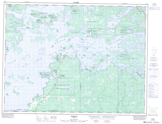 Morson Topographic map 052E01 at 1:50,000 Scale