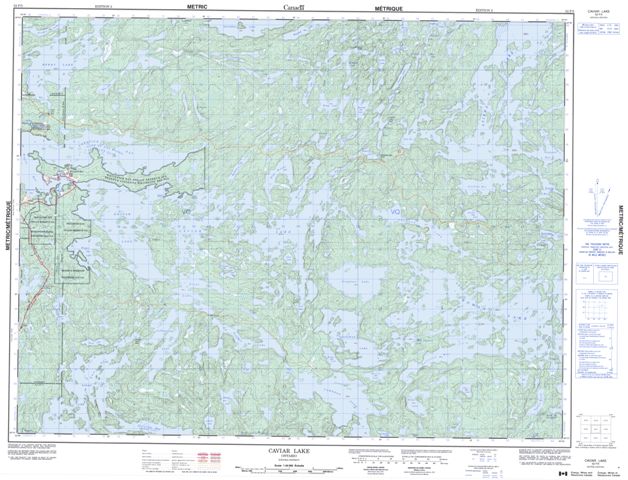 Caviar Lake Topographic map 052F05 at 1:50,000 Scale