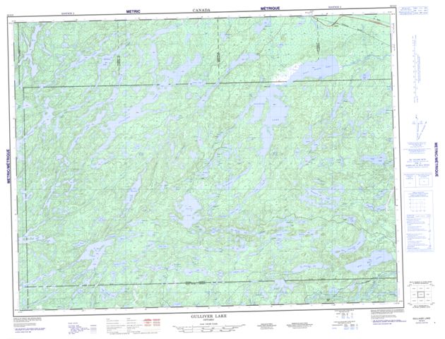 Gulliver Lake Topographic map 052G03 at 1:50,000 Scale