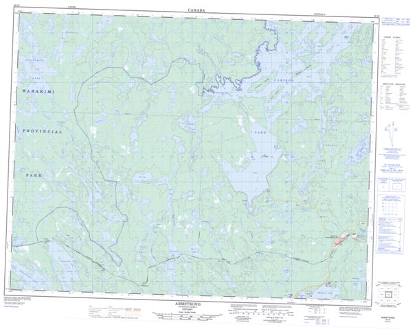 Armstrong Topographic map 052I06 at 1:50,000 Scale