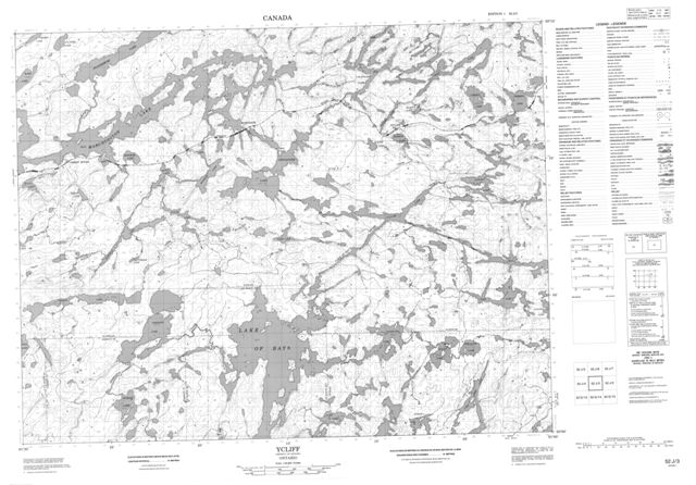 Ycliff Topographic map 052J03 at 1:50,000 Scale