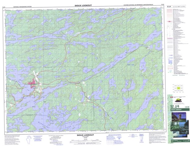Sioux Lookout Topographic map 052J04 at 1:50,000 Scale
