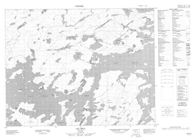 Lac Seul Topographic map 052K08 at 1:50,000 Scale