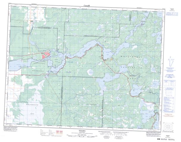 Pinawa Topographic map 052L04 at 1:50,000 Scale
