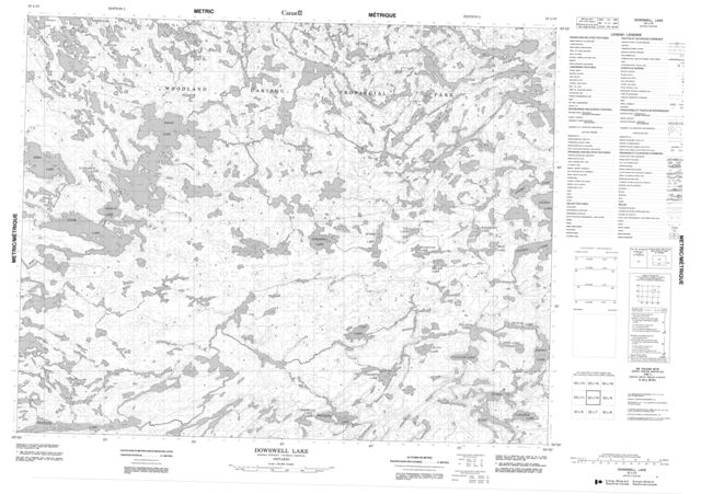 Dowswell Lake Topographic map 052L10 at 1:50,000 Scale