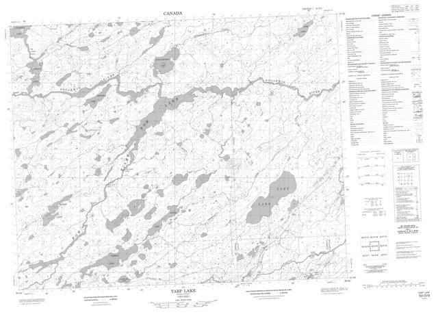 Tarp Lake Topographic map 052O09 at 1:50,000 Scale