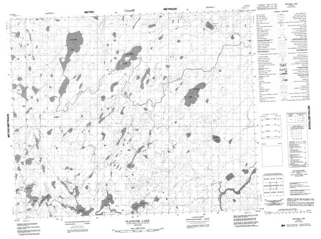 Wachusk Lake Topographic map 053B16 at 1:50,000 Scale