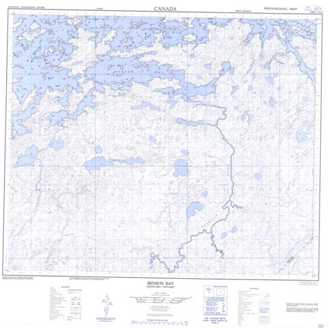 Benson Bay Topographic map 053E09 at 1:50,000 Scale