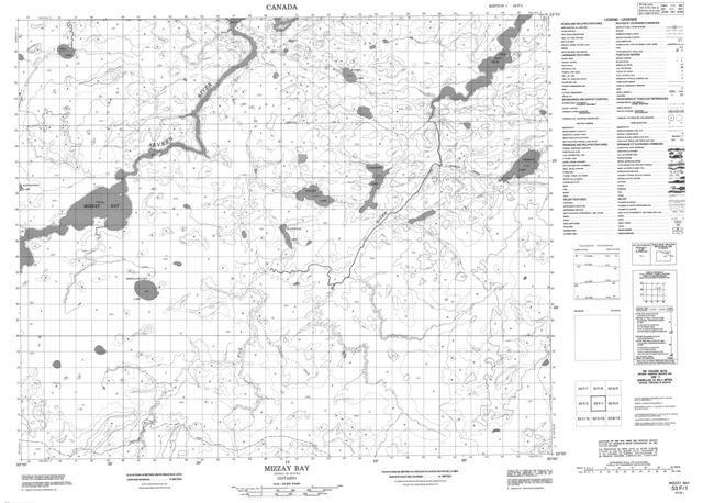 Mizzay Bay Topographic map 053F01 at 1:50,000 Scale