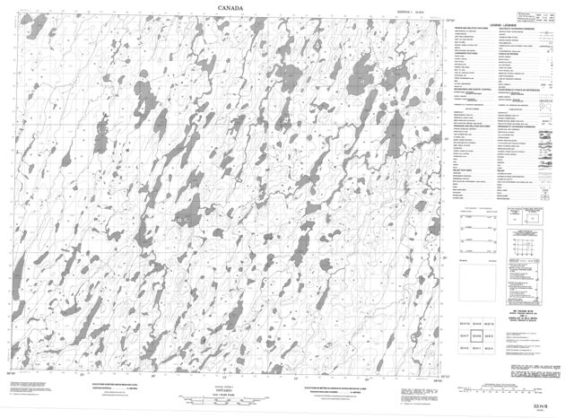 No Title Topographic map 053H08 at 1:50,000 Scale