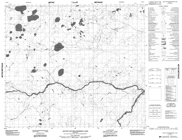 South Opuskiamishes Topographic map 053N07 at 1:50,000 Scale
