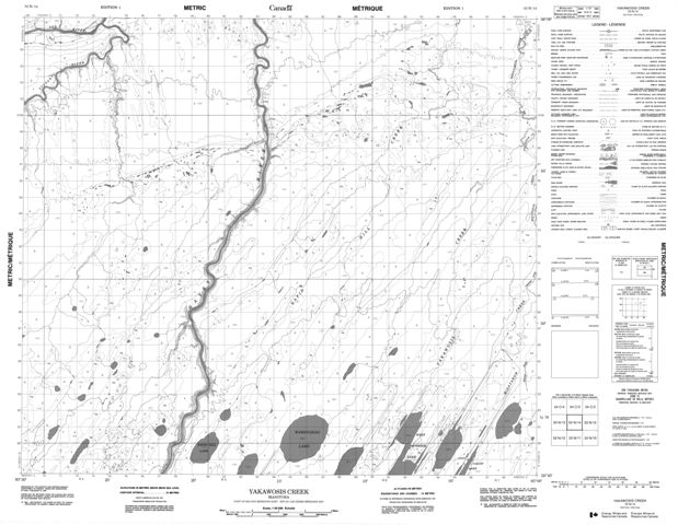 Yakawosis Creek Topographic map 053N14 at 1:50,000 Scale