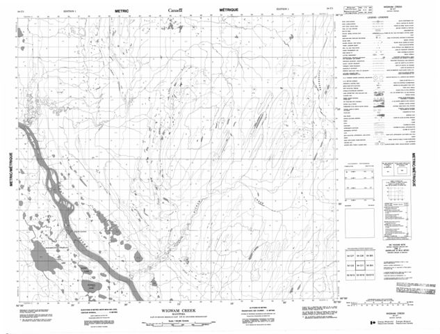 Wigwam Creek Topographic map 054C01 at 1:50,000 Scale