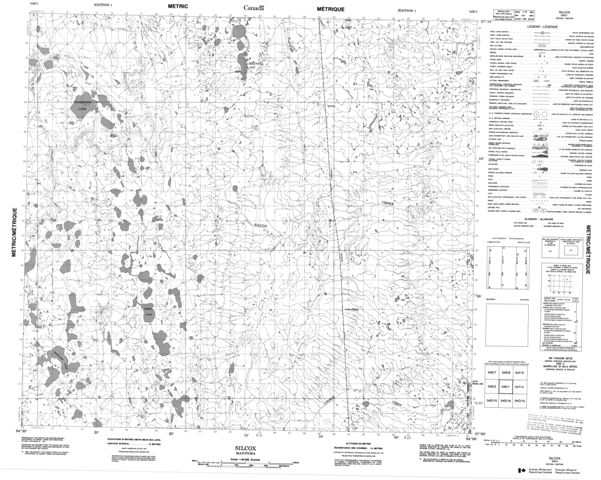 Silcox Topographic map 054E01 at 1:50,000 Scale
