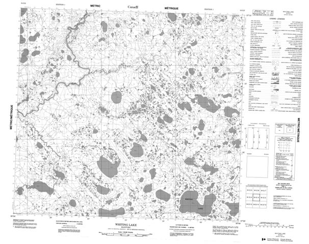 Whiting Lake Topographic map 054E03 at 1:50,000 Scale