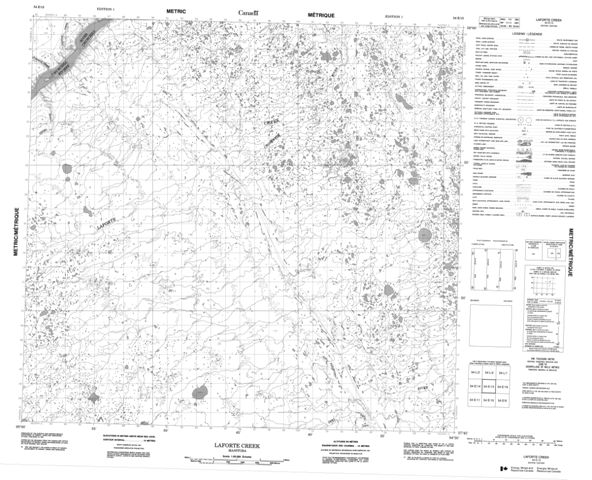 Laforte Creek Topographic map 054E15 at 1:50,000 Scale