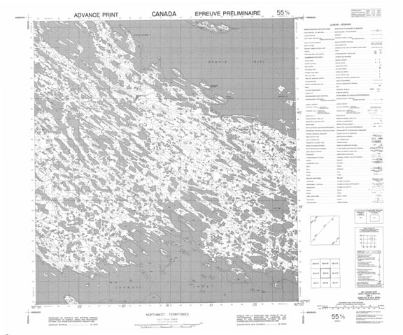 No Title Topographic map 055K09 at 1:50,000 Scale
