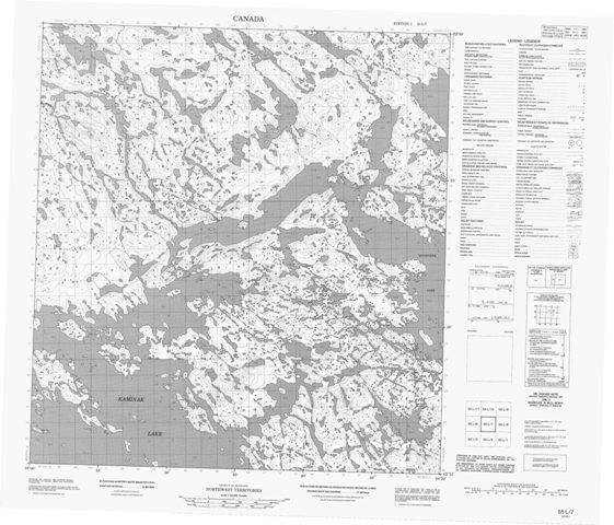 No Title Topographic map 055L07 at 1:50,000 Scale