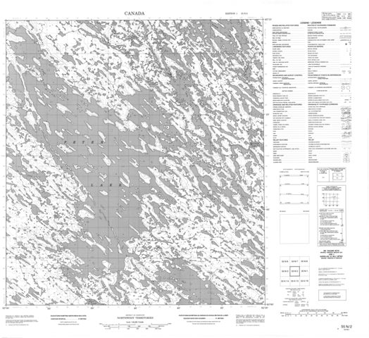 No Title Topographic map 055N02 at 1:50,000 Scale