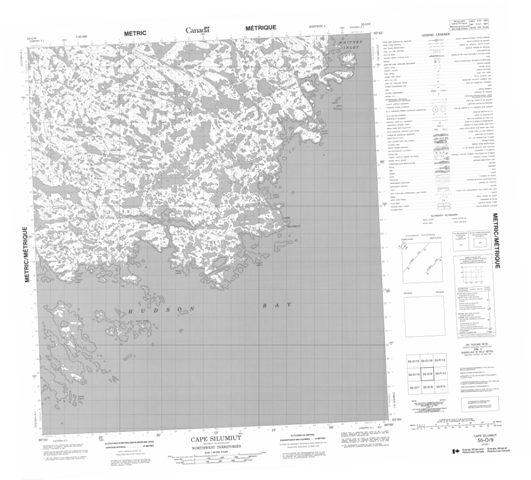 Cape Silumiut Topographic map 055O09 at 1:50,000 Scale