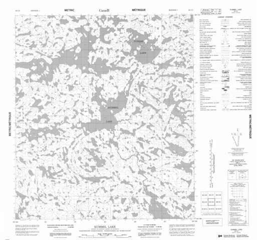 Kummel Lake Topographic map 056C02 at 1:50,000 Scale