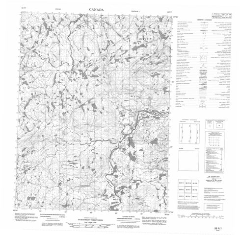 No Title Topographic map 056P07 at 1:50,000 Scale