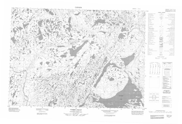 Garry Falls Topographic map 057C14 at 1:50,000 Scale
