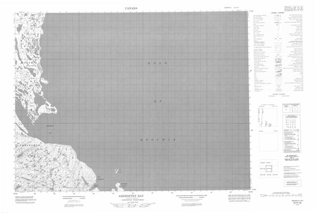 Abernethy Bay Topographic map 057F16 at 1:50,000 Scale