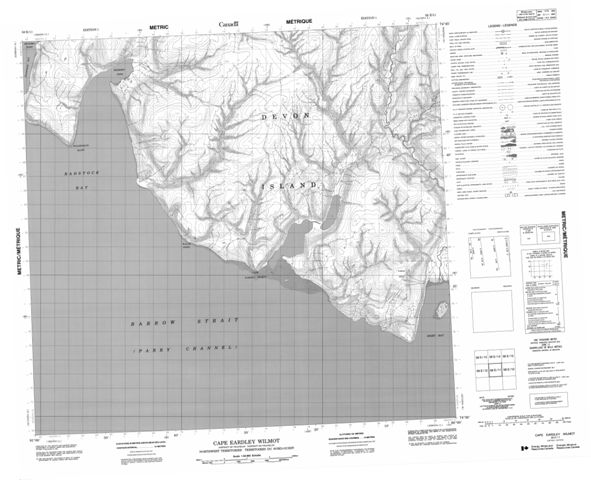Cape Eardley Wilmot Topographic map 058E11 at 1:50,000 Scale