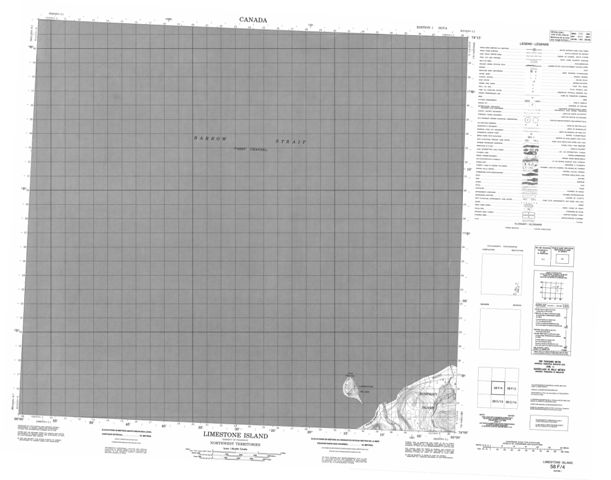 Limestone Island Topographic map 058F04 at 1:50,000 Scale