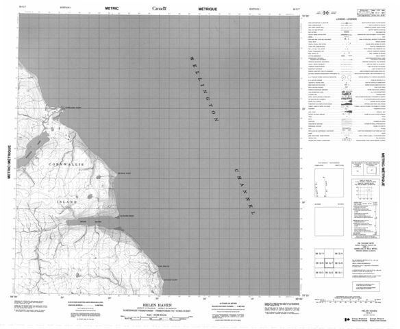 Helen Haven Topographic map 058G07 at 1:50,000 Scale