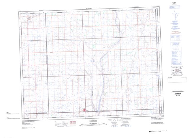 Alameda Topographic map 062E08 at 1:50,000 Scale