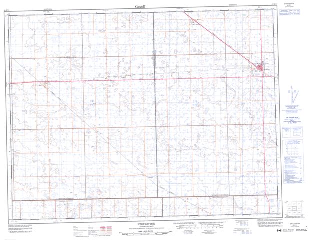 Stoughton Topographic map 062E11 at 1:50,000 Scale