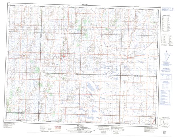 Tilston Topographic map 062F06 at 1:50,000 Scale