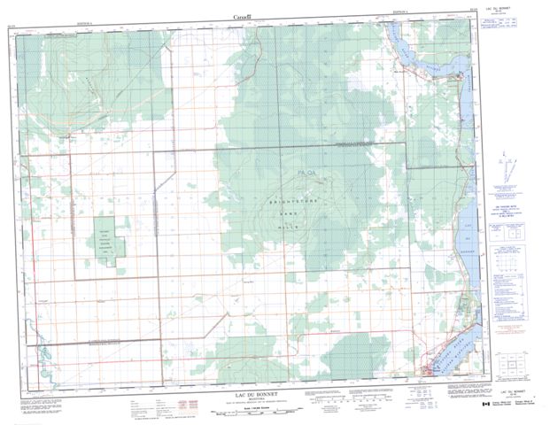Lac Du Bonnet Topographic map 062I08 at 1:50,000 Scale