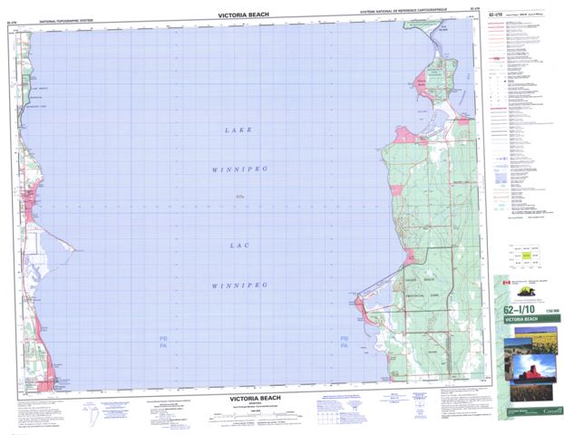 Victoria Beach Topographic map 062I10 at 1:50,000 Scale