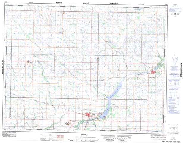 Rivers Topographic map 062K01 at 1:50,000 Scale
