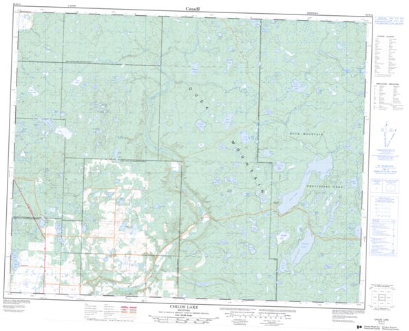 Childs Lake Topographic map 062N11 at 1:50,000 Scale