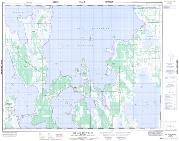 Ebb And Flow Lake Topographic map 062O02 at 1:50,000 Scale
