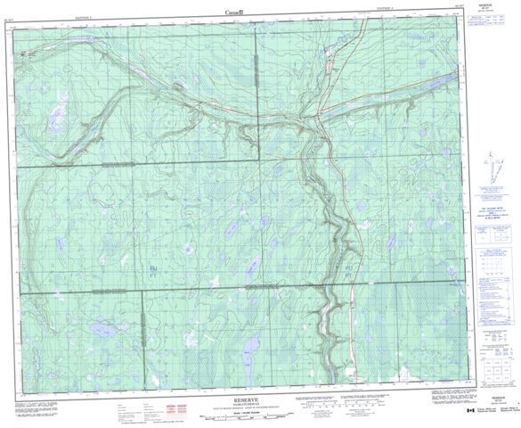 Reserve Topographic map 063D07 at 1:50,000 Scale