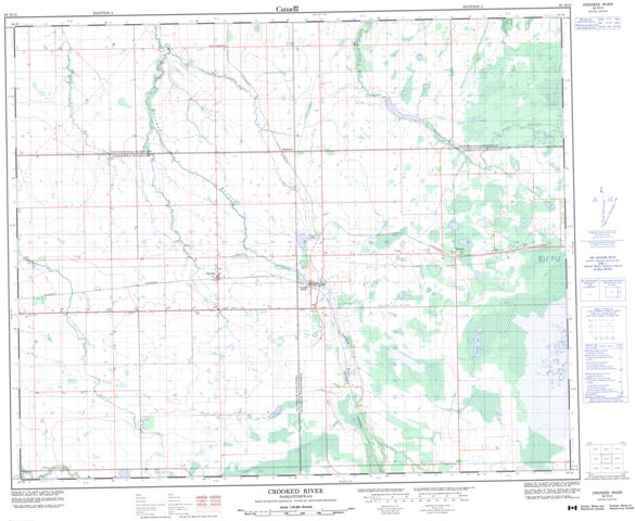 Crooked River Topographic map 063D13 at 1:50,000 Scale