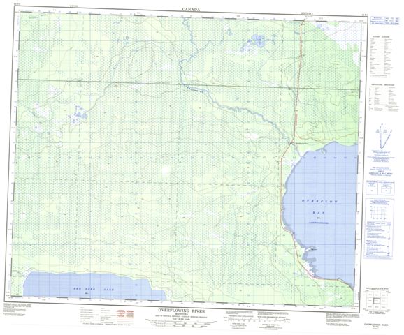 Overflowing River Topographic map 063F03 at 1:50,000 Scale