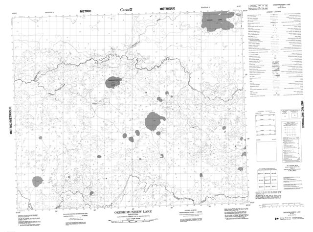 Okeskimunisew Lake Topographic map 063H07 at 1:50,000 Scale