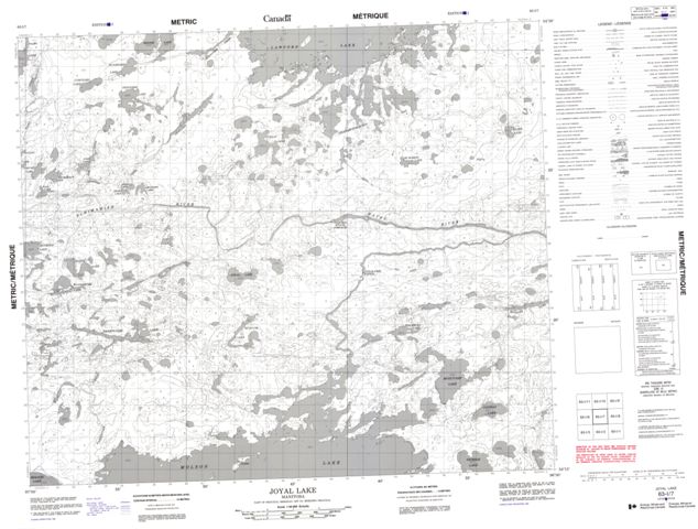 Joyal Lake Topographic map 063I07 at 1:50,000 Scale