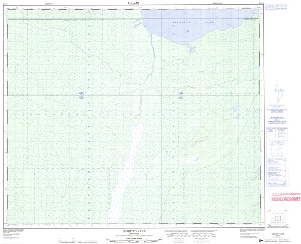 Kiskitto Lake Topographic map 063J02 at 1:50,000 Scale