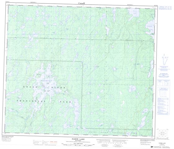 Elbow Lake Topographic map 063K15 at 1:50,000 Scale