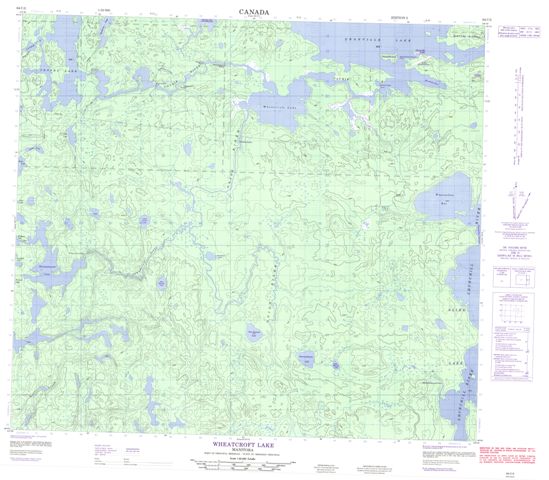 Wheatcroft Lake Topographic map 064C02 at 1:50,000 Scale