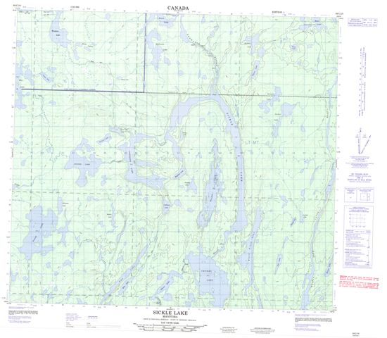 Sickle Lake Topographic map 064C10 at 1:50,000 Scale