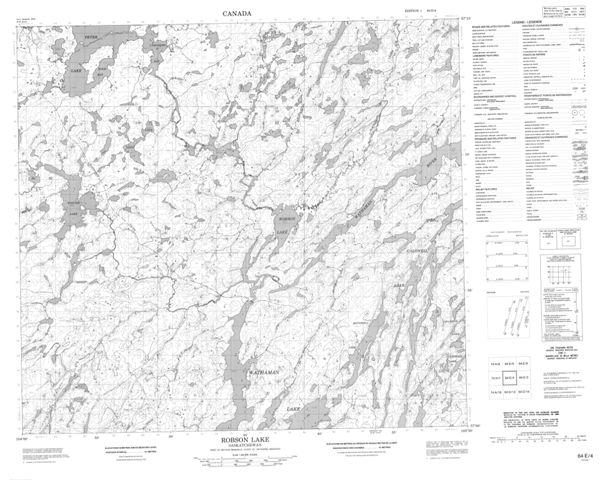 Robson Lake Topographic map 064E04 at 1:50,000 Scale